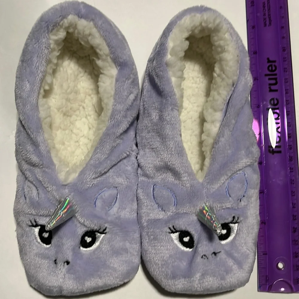 NWOT Purple Unicorn Slippers